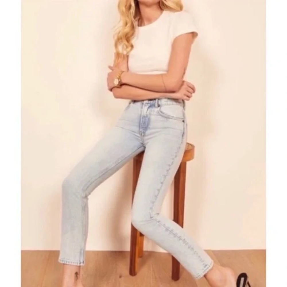 Reformation Julia High Cigarette Jean in Keys size 28